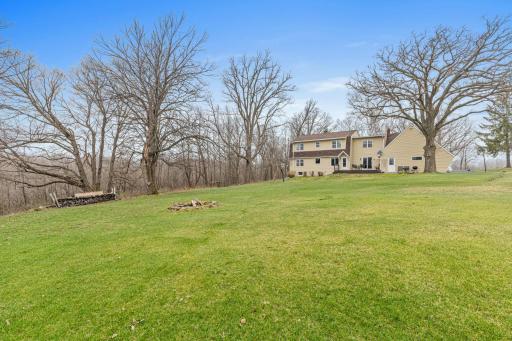 Expansive backyard offers room to roam, play, and enjoy the outdoors