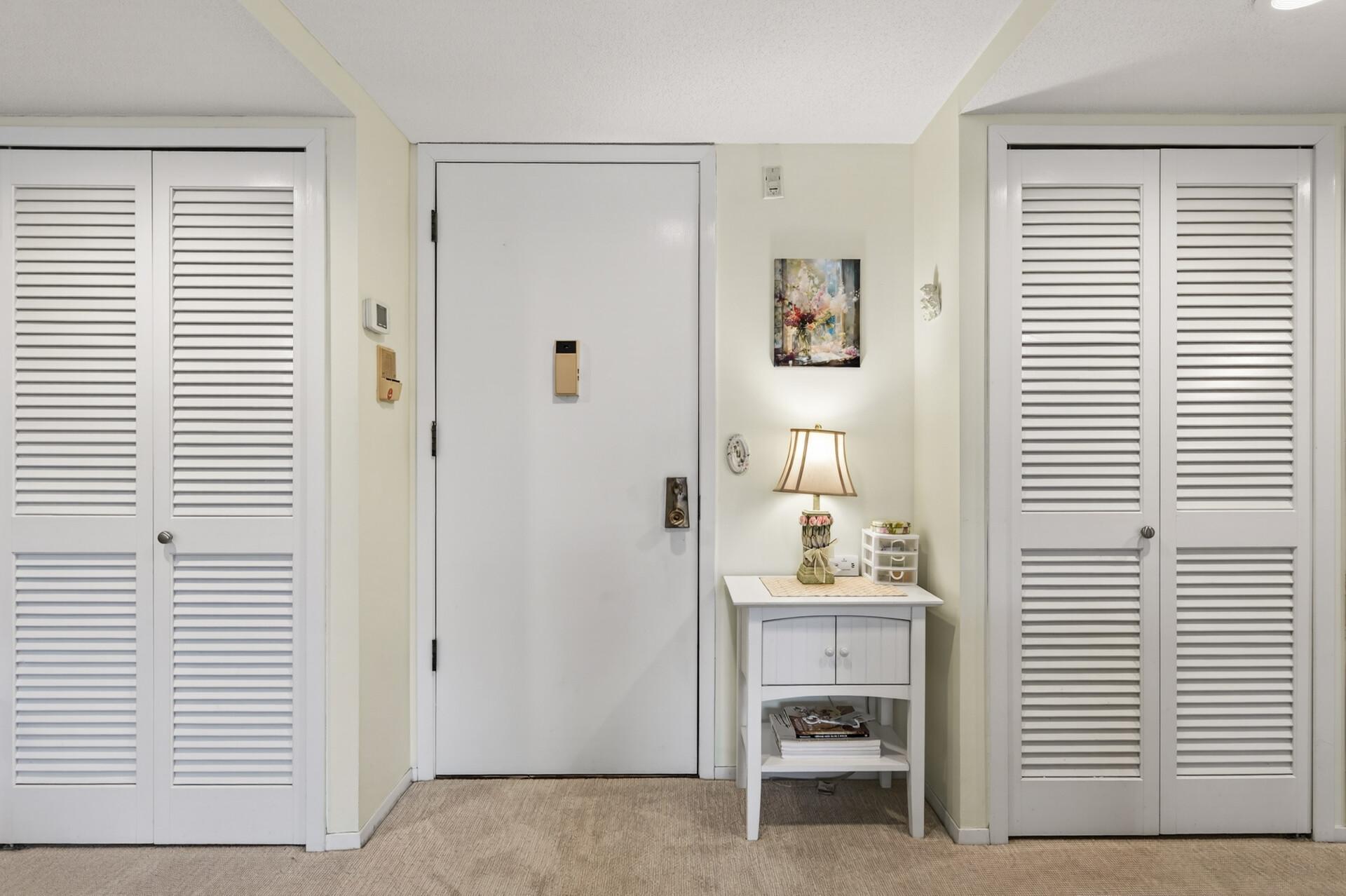 Inviting entry with ample closet space