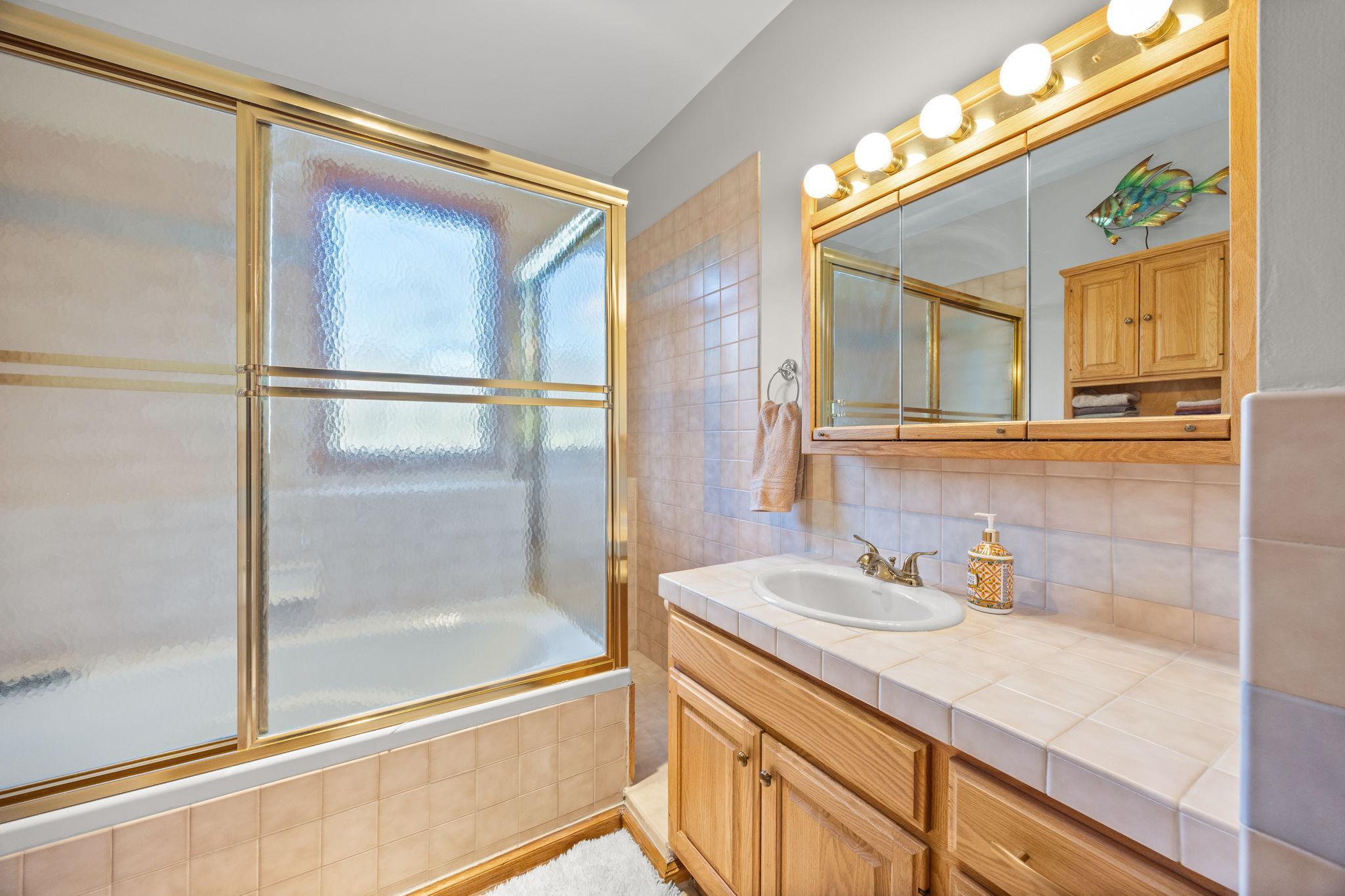 Lower level full bath.