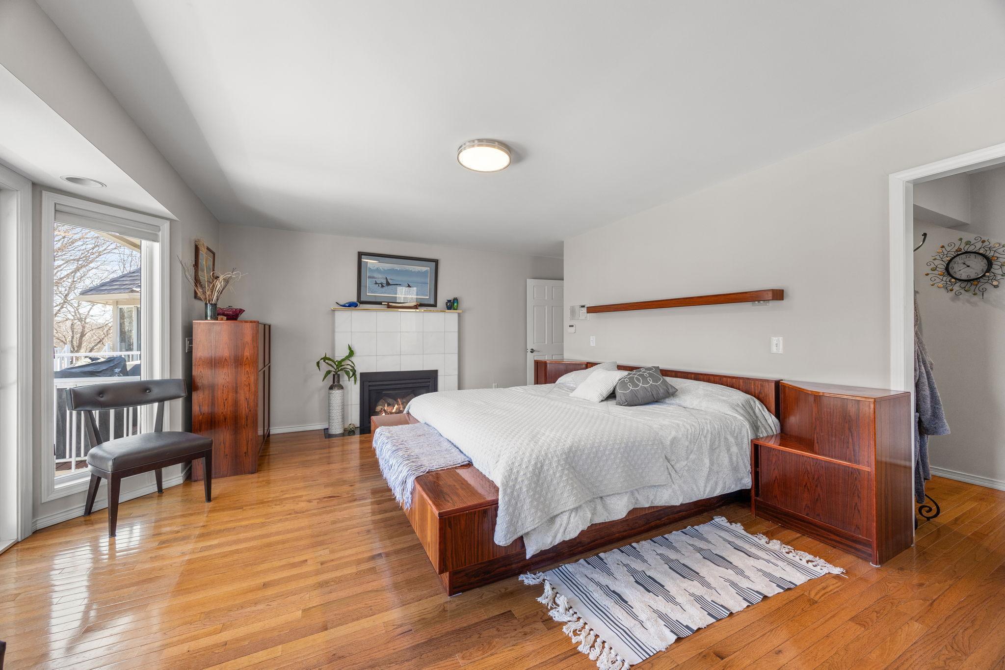 The owners' suite also has a gas fireplace.