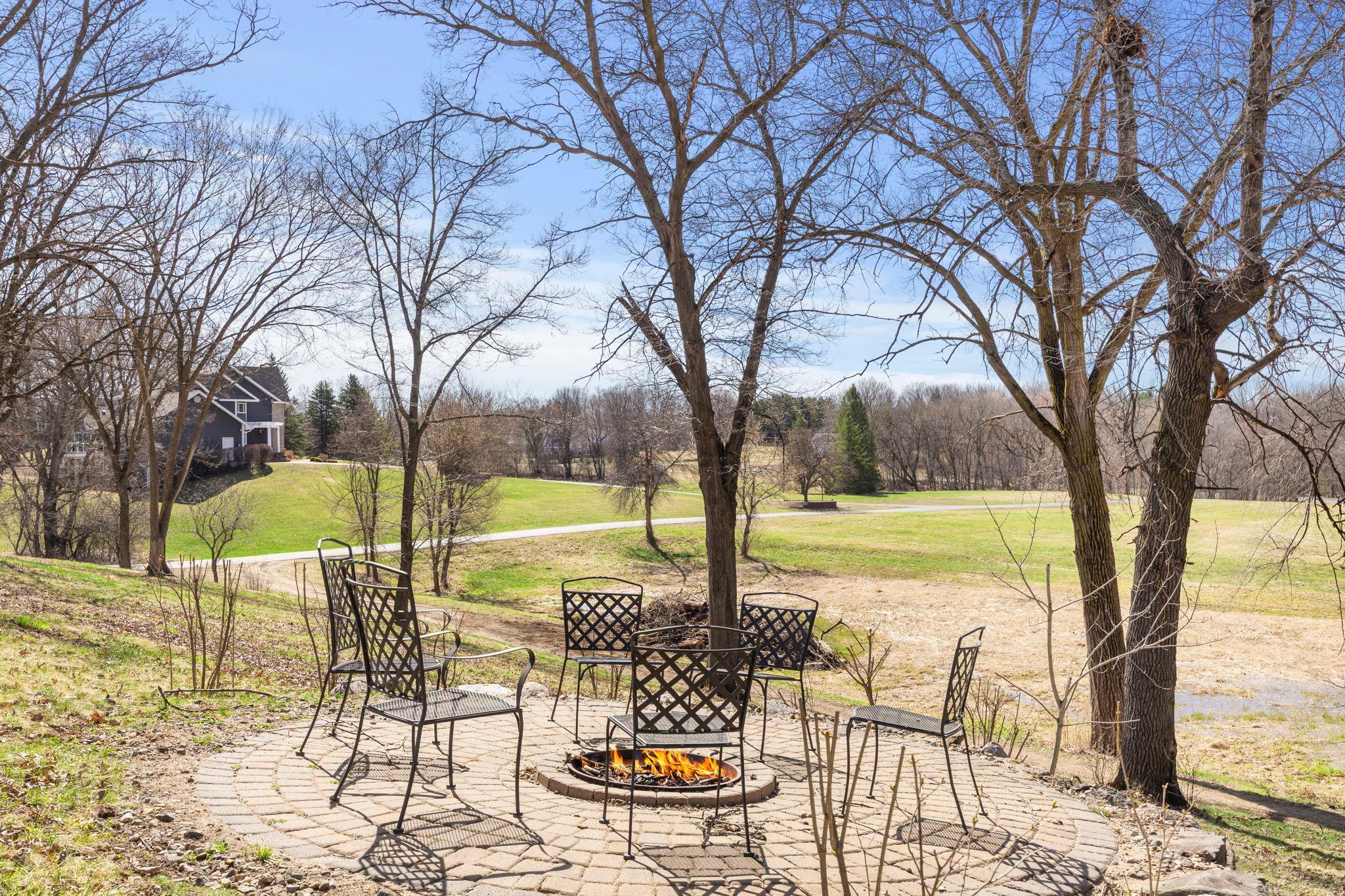 Even the firepit offers a view!