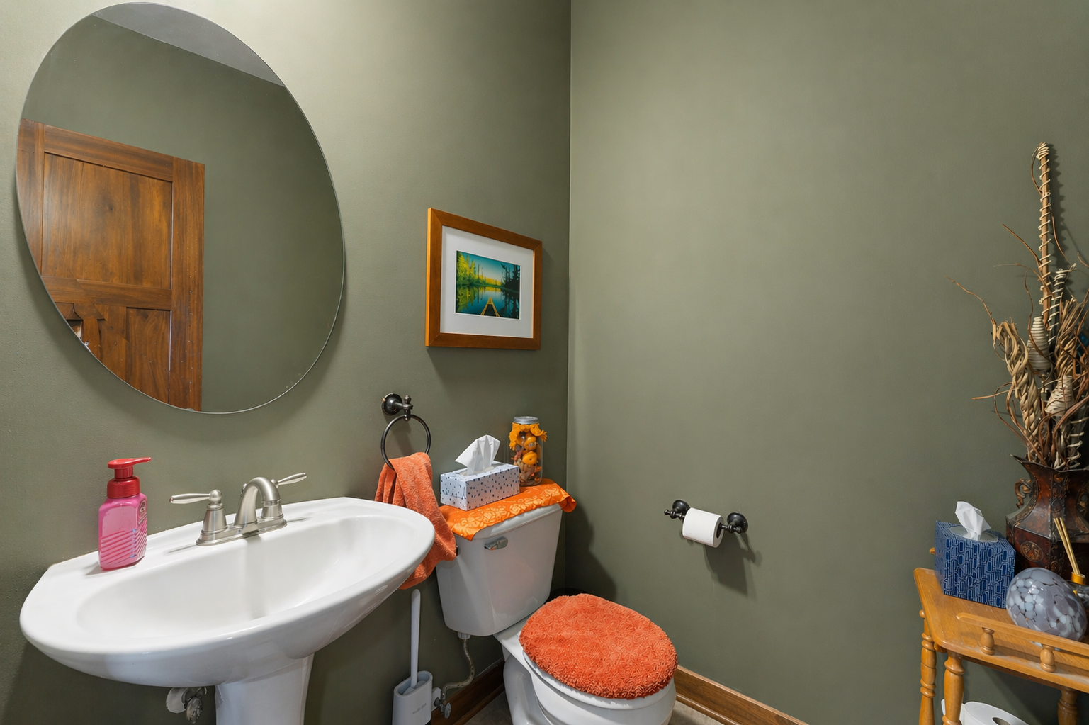 There is a main floor powder room.