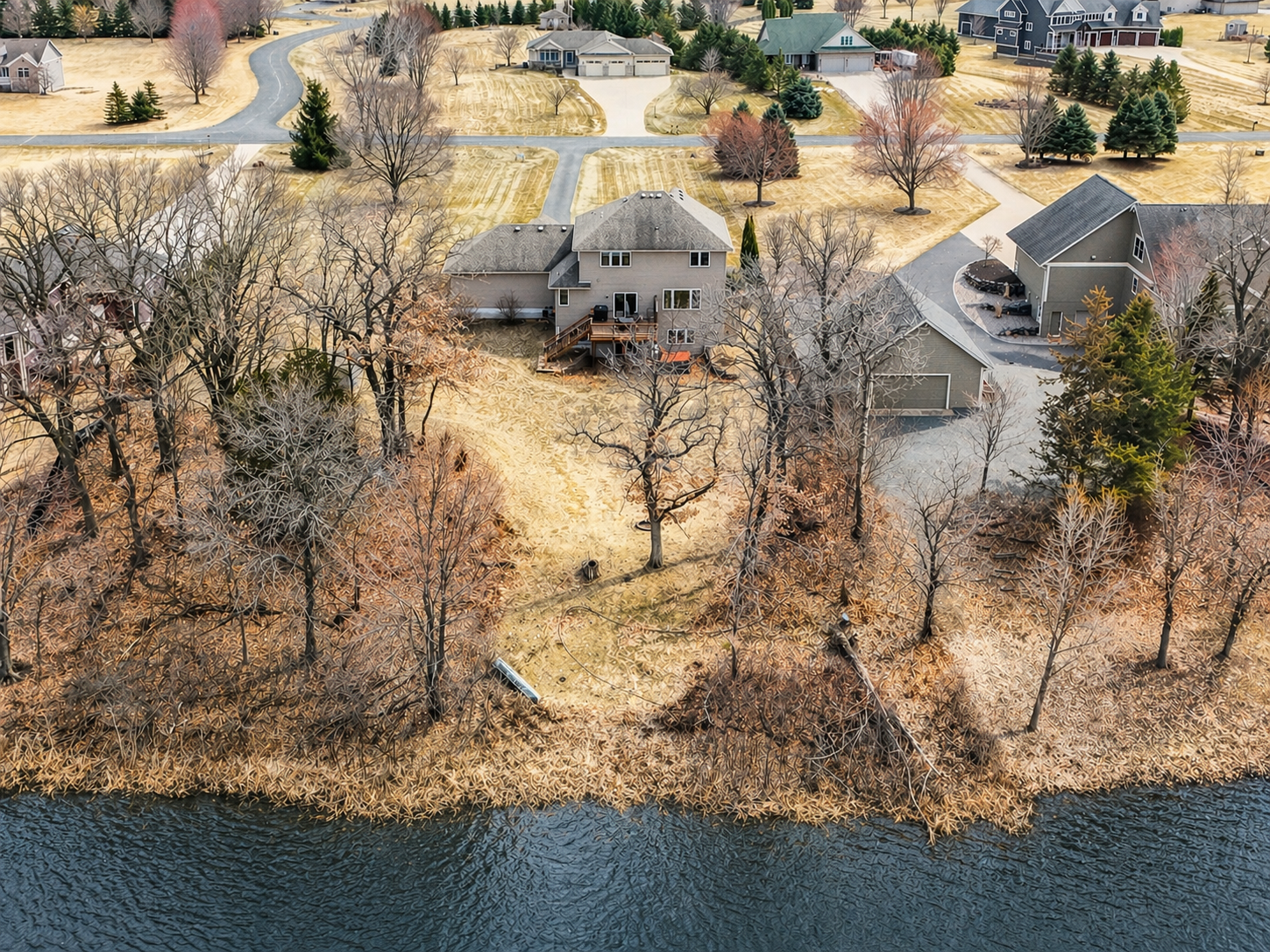 This home is located in a neighborhood of just 22 homes, all on acreage lots.