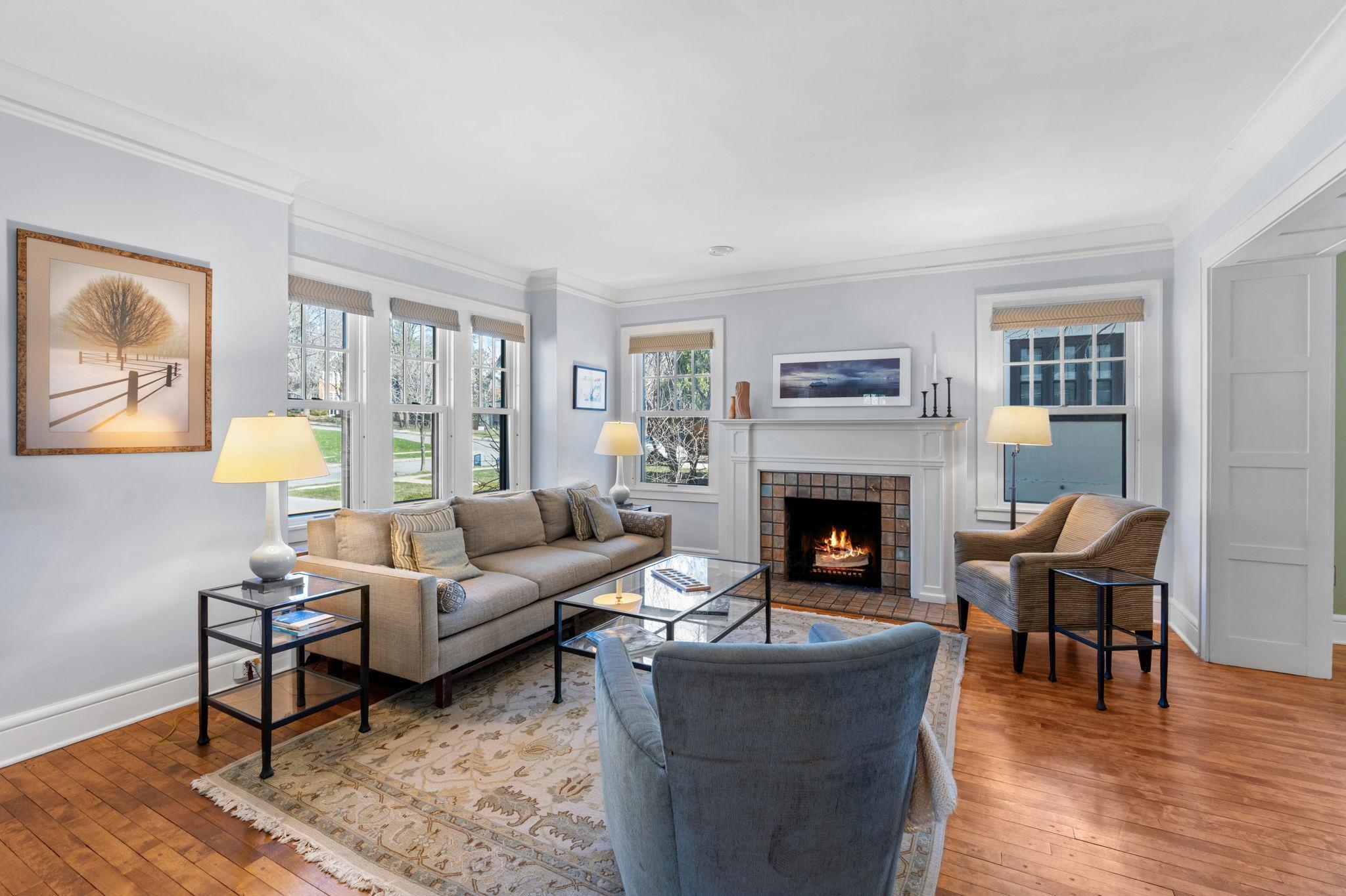 Fireplace is the centerpiece of this room