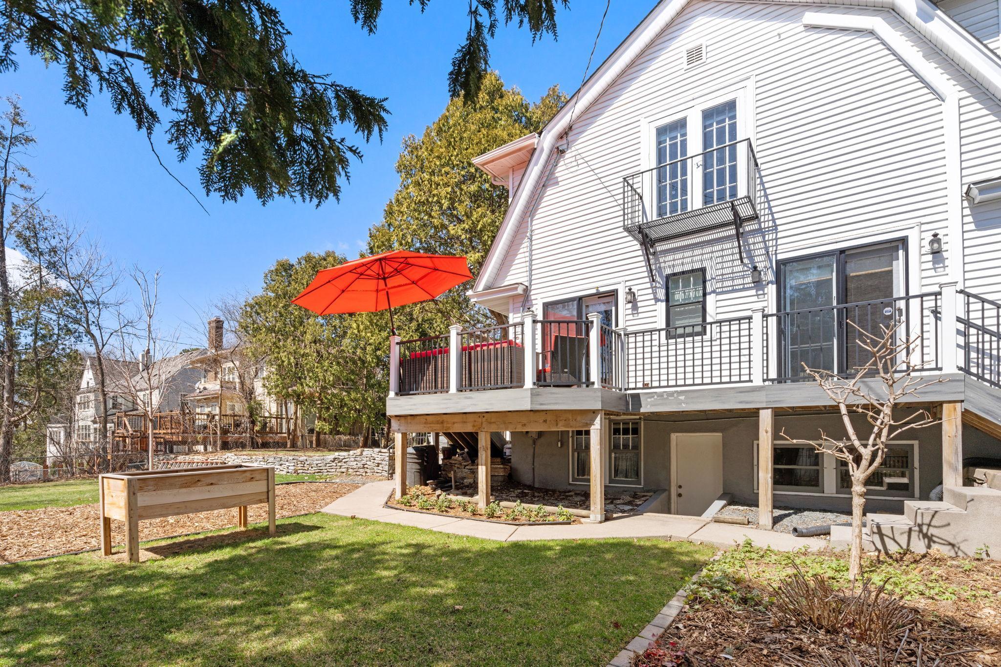 The deck provides adition outdoor space
