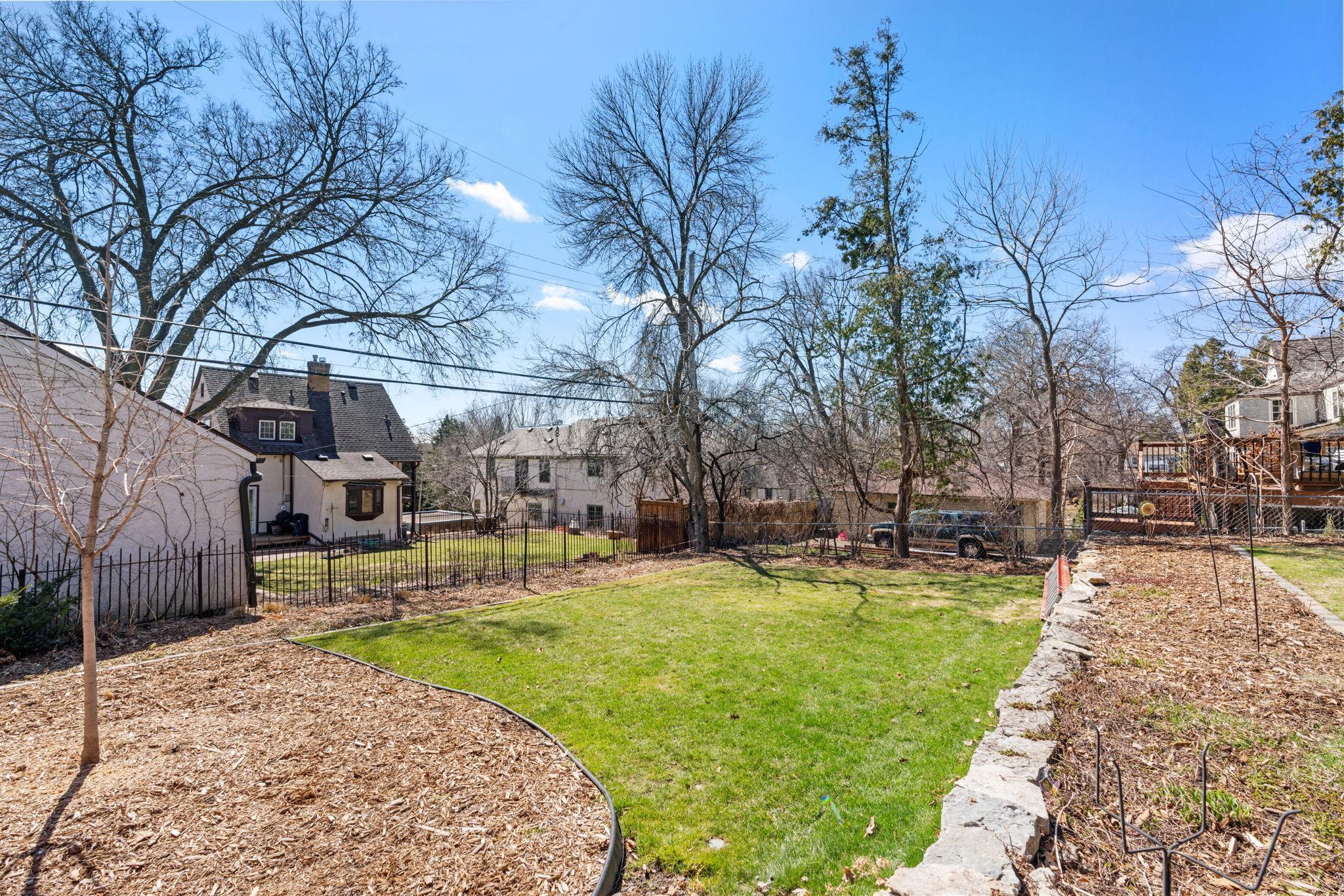 You'll love the incredible space in the upper and lower yard.