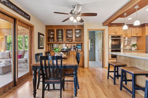 Eat in kitchen and additional seating at the breakfast bar.