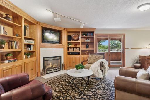 Cozy fireplace for chilly spring evenings.