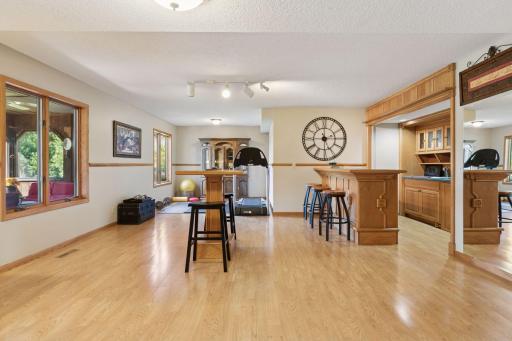Wet bar and recreation area for games, pool table, anything you might want!