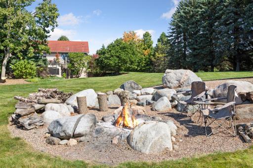 Fire pit awaits bonfires and smores!