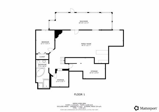 Lower level floor plan