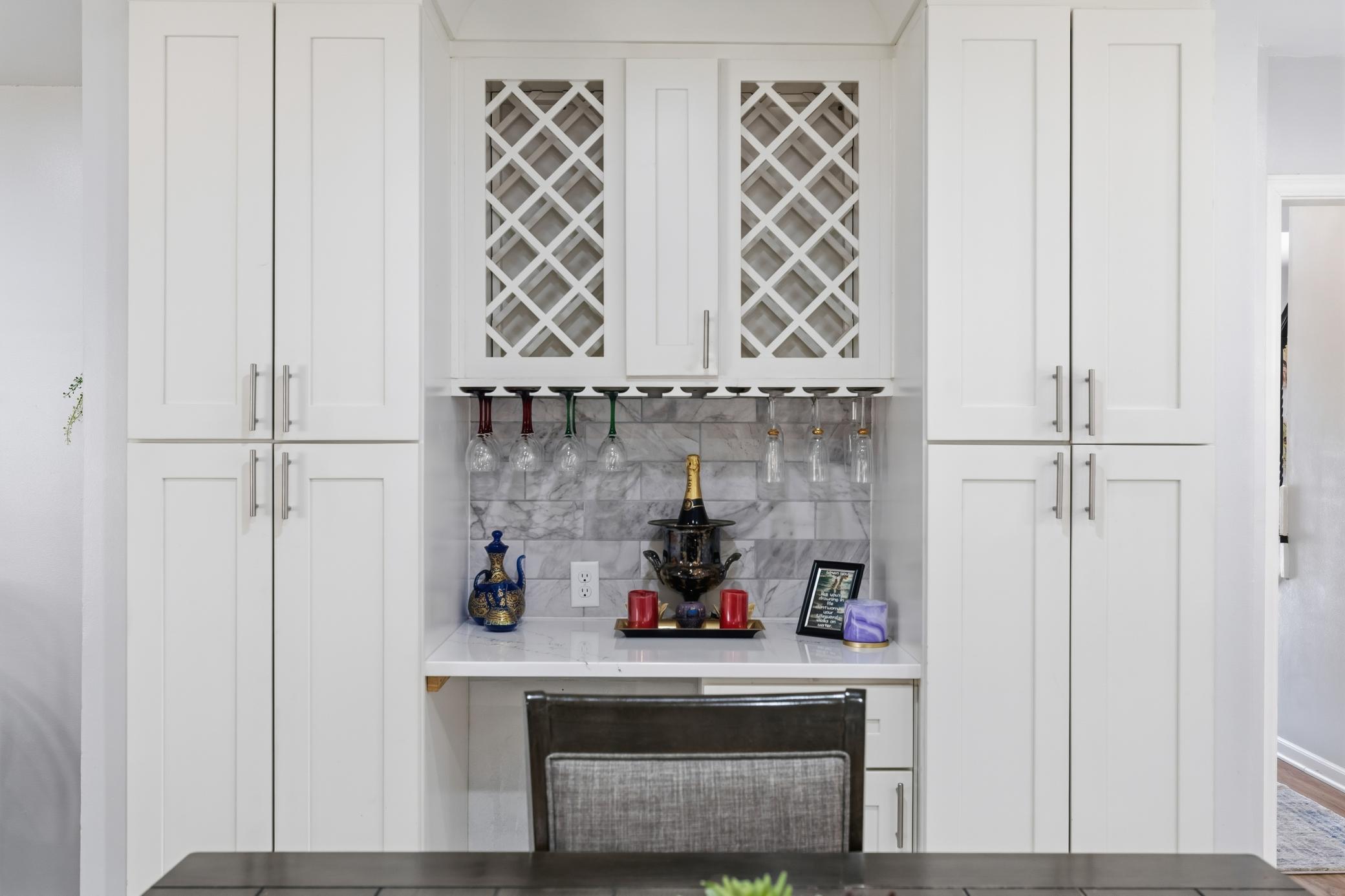 You can make this a great little office spot or add a wine fridge!