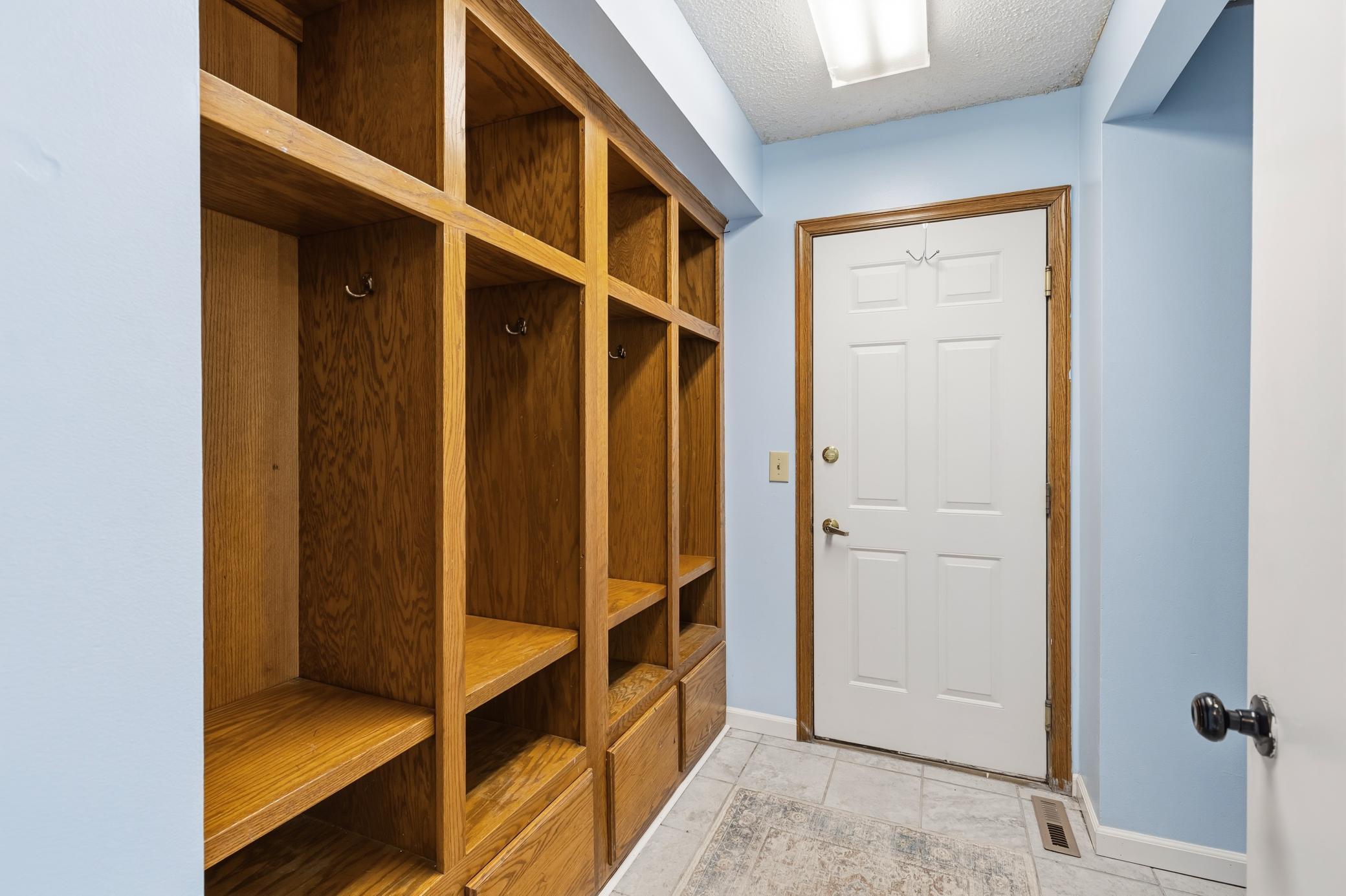 Mudroom off the garage for the perfect drop spot for all of your things.