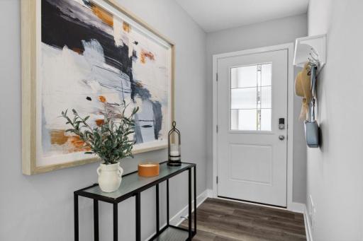 Wide entry way into the home! Photo is of model home. Colors and options may vary. Ask Sales Agent for details.