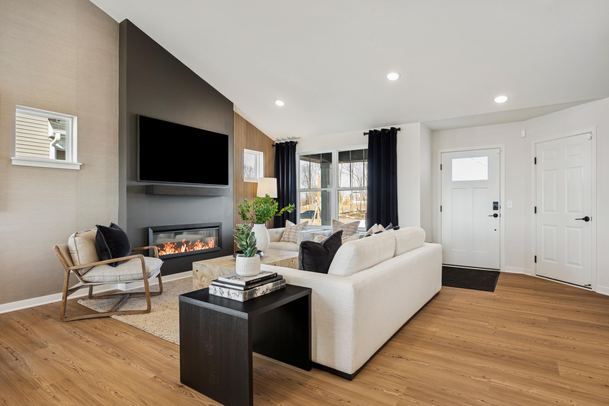 A large gathering room, as shown in our Northfield model.