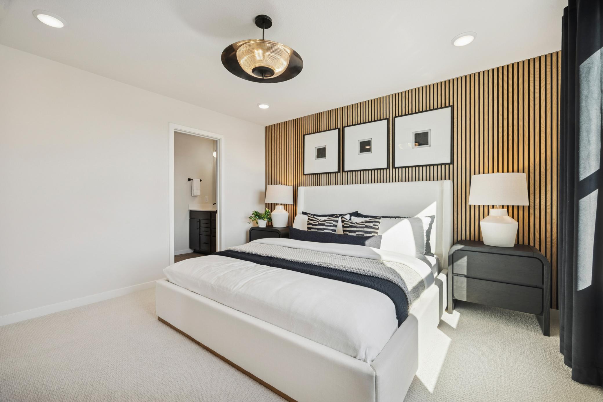 The Primary Bedroom - as shown in our Northfield model