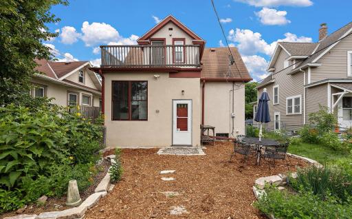 There is a door on the 2nd floor landing to access the small deck over looking the back yard.