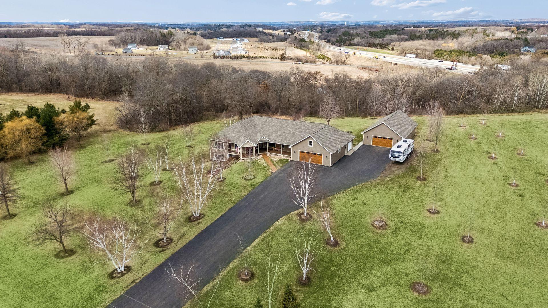 Lots of newly planted maple trees on this stunning lot