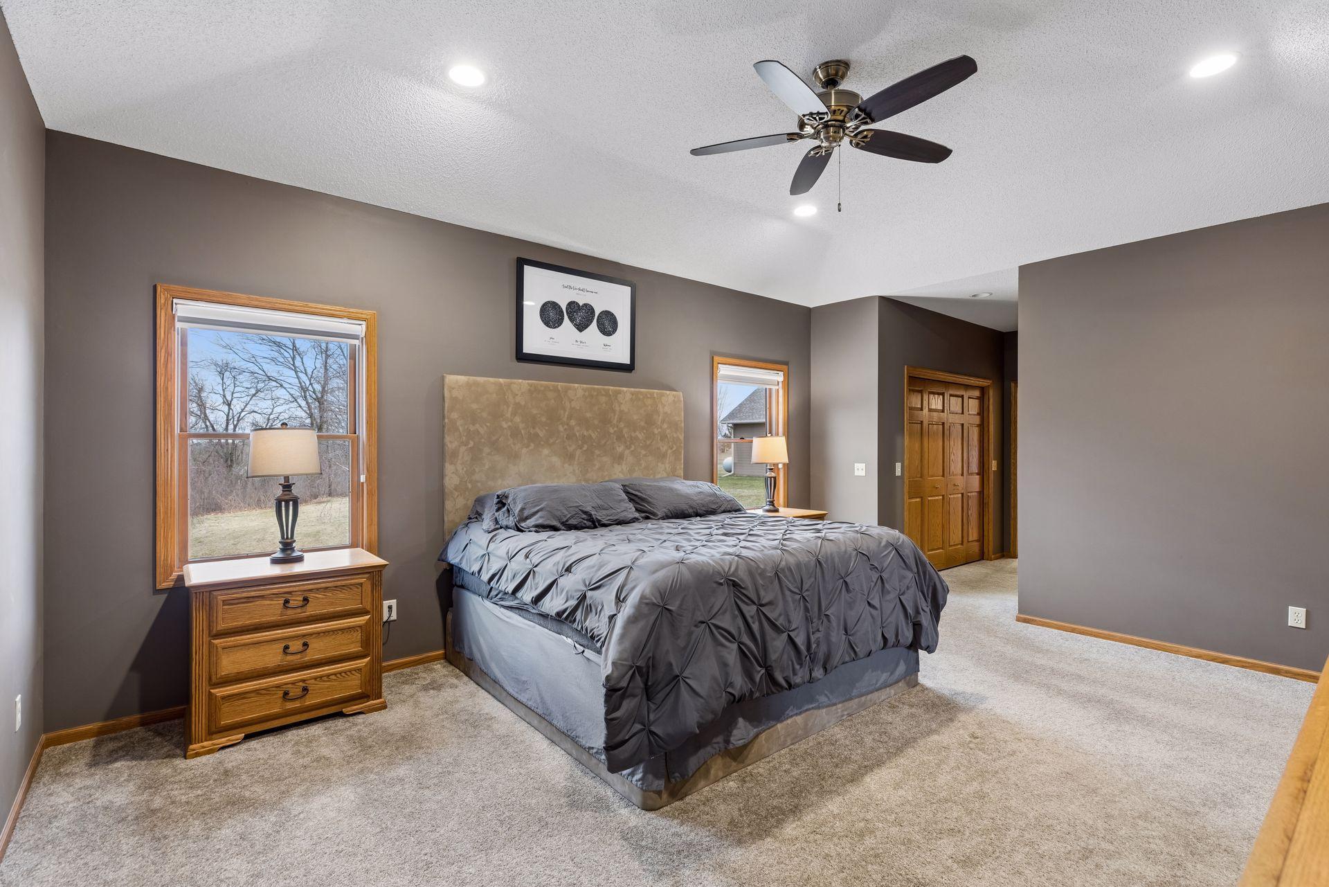 Spacious primary suite on the main level