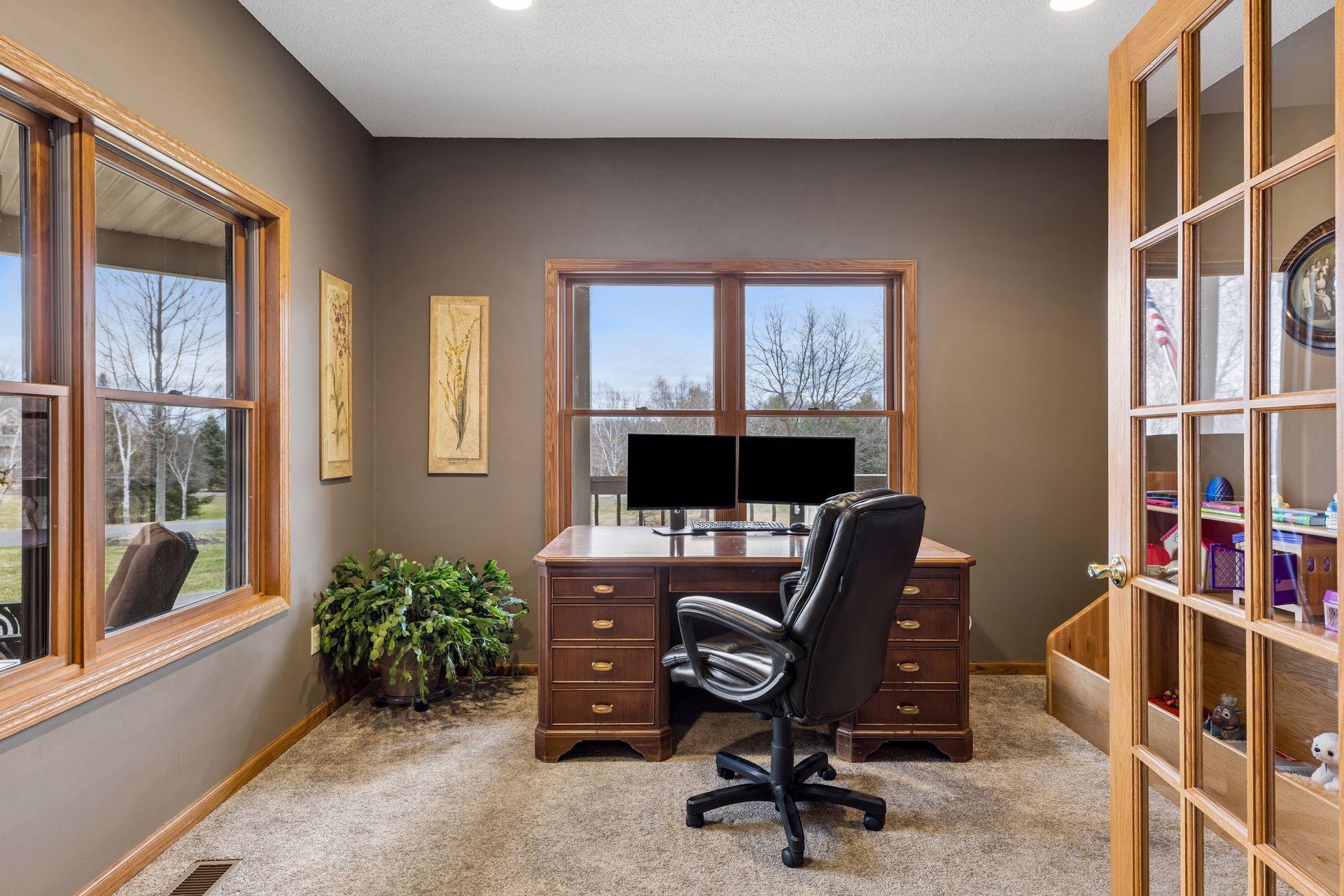 Main level office just off the entry