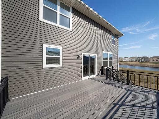 Easy access from the dining room onto the deck, or down the stairs to your fenced in backyard.