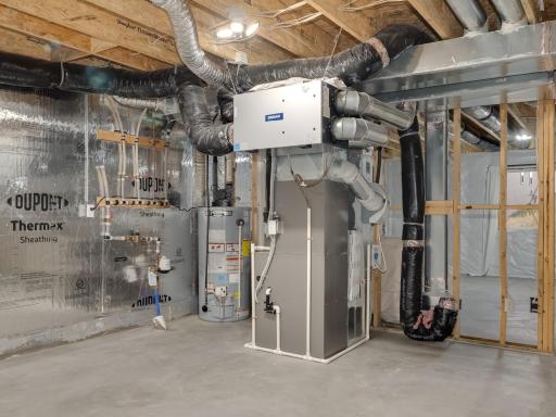 A very clean and functional mechanical room making it easy to maintain or service your equipment down the road.