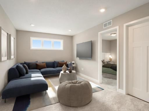 Virtually Staged - As you come up the stairs from the lower level, this is the second floor lofted style family room. Great place for a large screen TV and comfortable couch. Curl up and read a book or perhaps watch your favorites shows.
