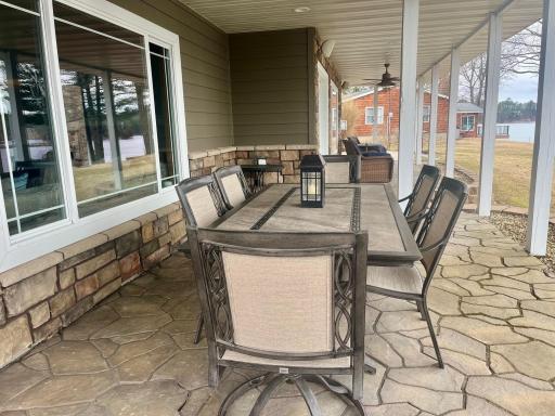Lakeside covered porch.