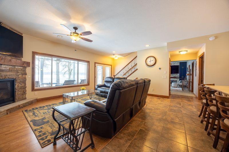 Living room leading to family room.