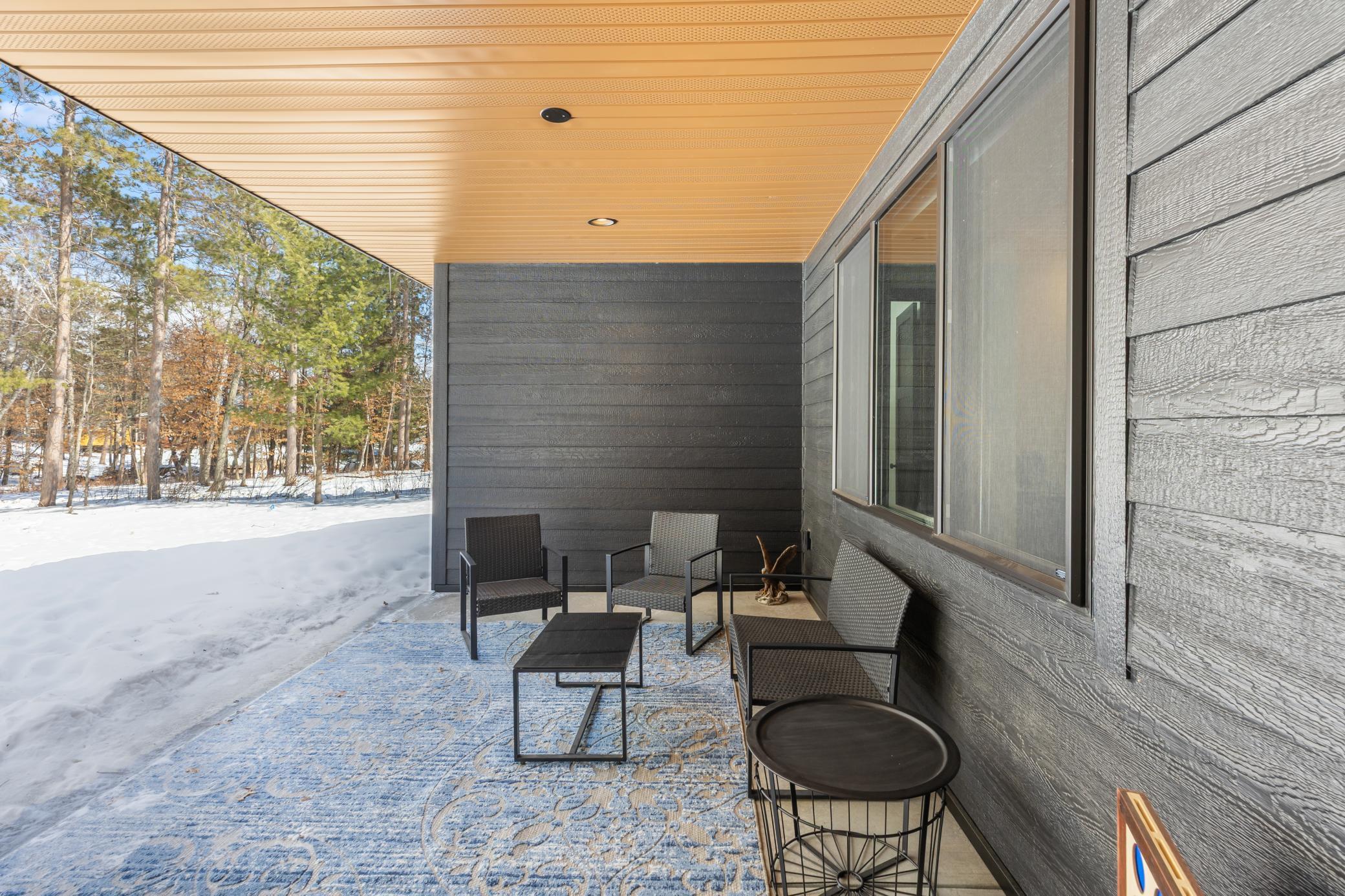 Even on less-than-sunny days, the covered patio offers a refined outdoor retreat, perfect for enjoying fresh air (rain or shine).