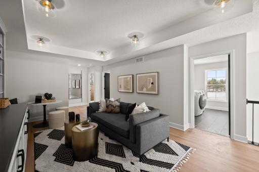 Alternate view of the upper level loft space! (model photo)