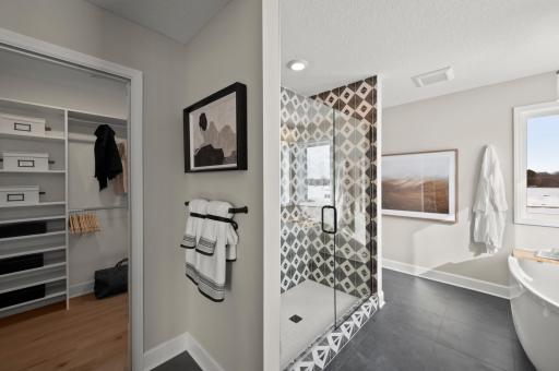 Another view of the stunning owner's bath. (model photo)