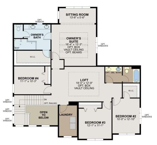 The second story is stunning with loft space, upper level laundry, 3 perfectly sized bedrooms and gorgeous owner's suite. (artist rendering)