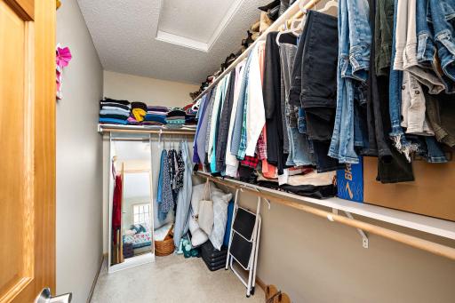 Seemingly endless storage in the owner's walk-in closet.