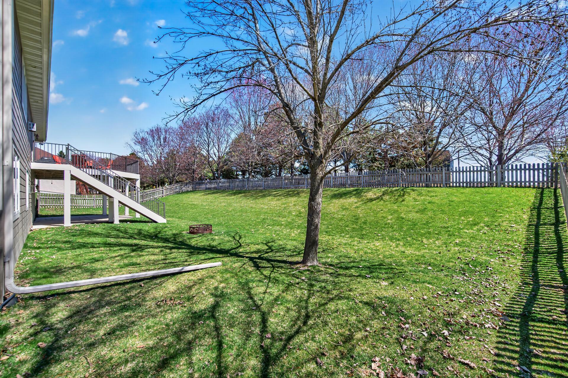 Fenced back yard