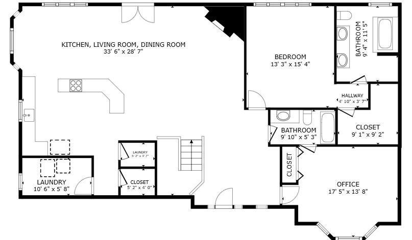 Main level floor plan