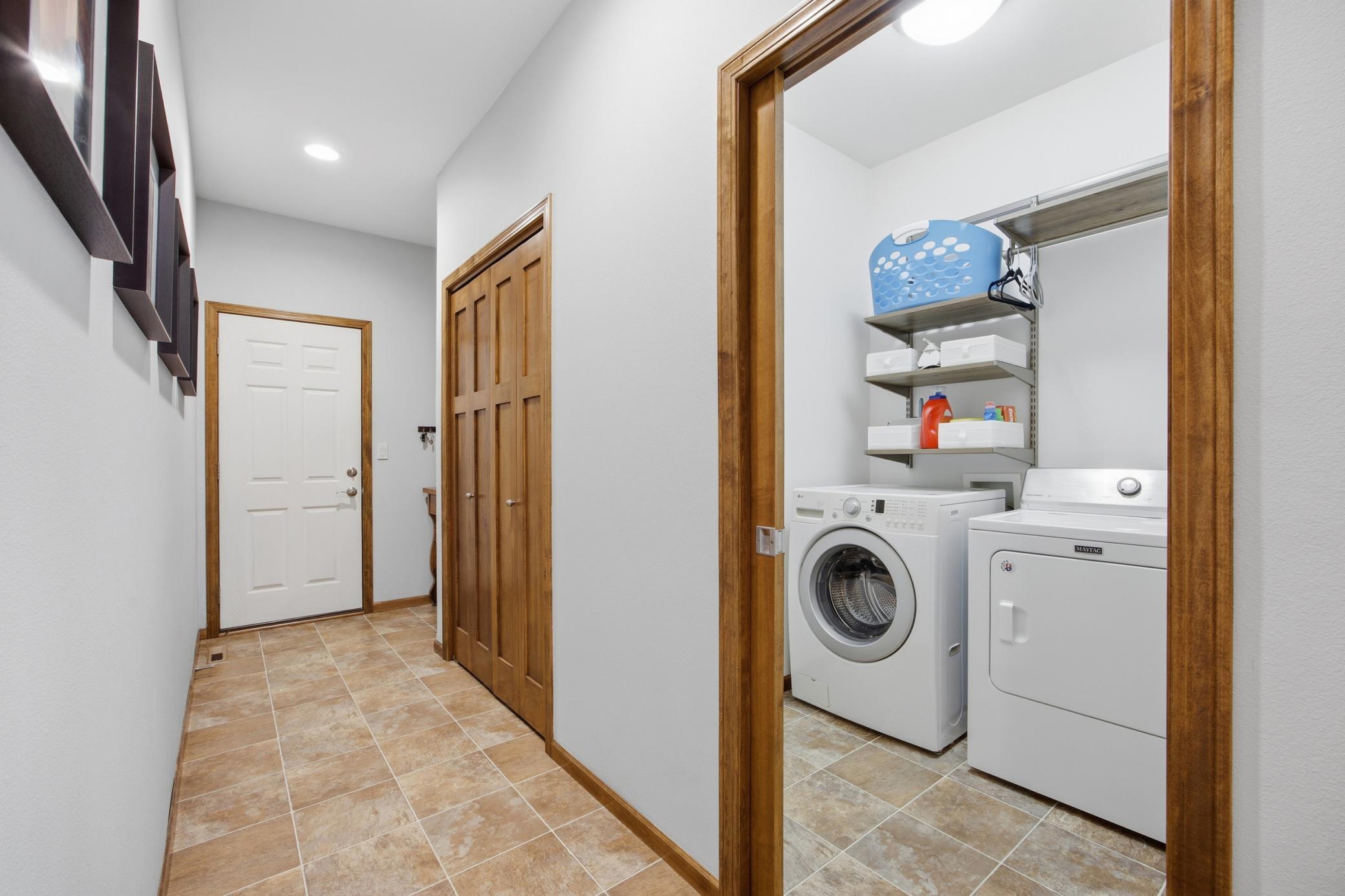 Mudroom to garage and laundry