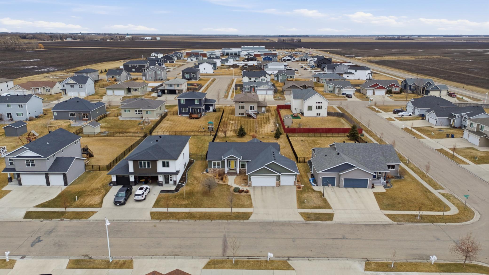 Looking to the east. Dorothy Dodds Elementary school at top of photo.