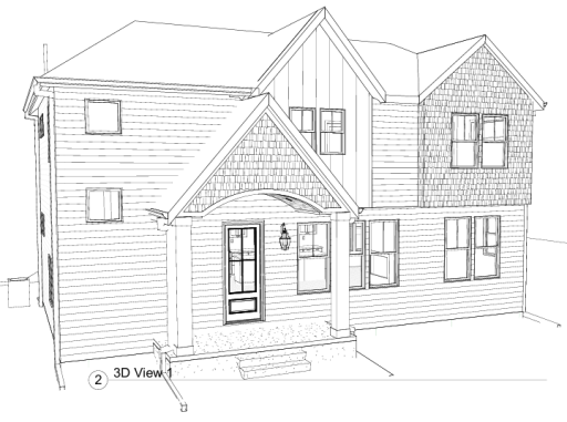 Rendering of actual home plans. Notice window placement just a bit different than model home pics.