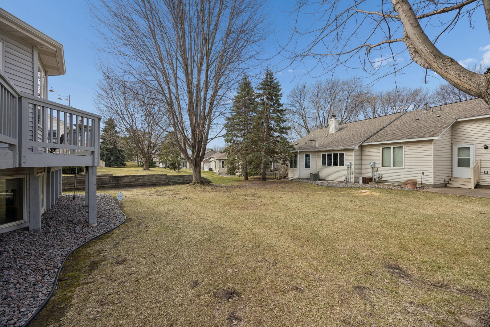 Green space behind home