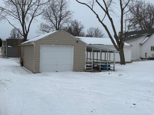 Single car garage - Alley access with open porch attached