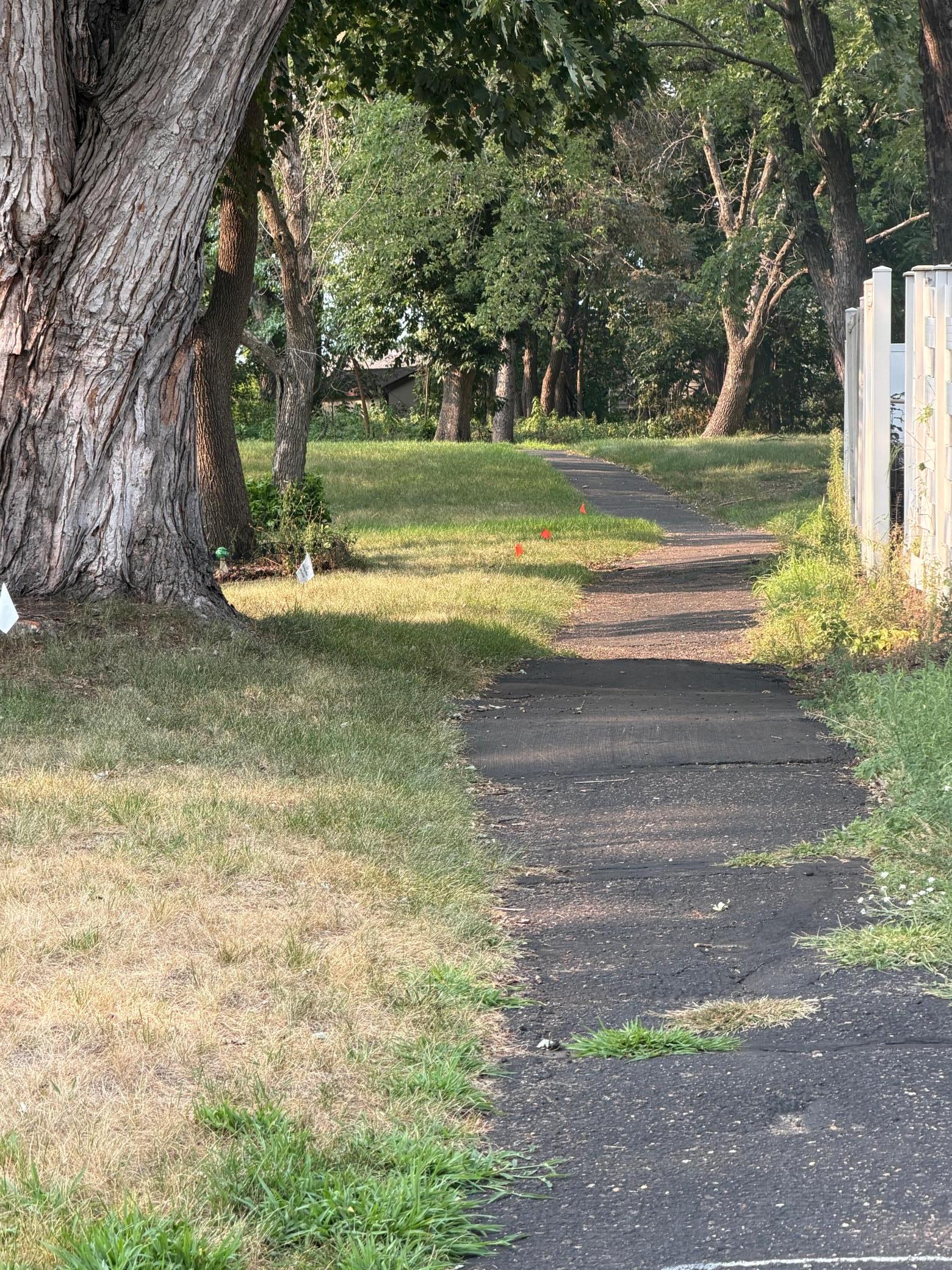 common areas path behind house