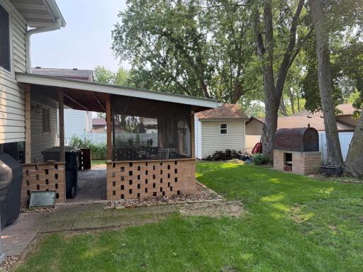 shed and covered patio