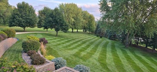 Summer views of peaceful outdoor living of space and privacy.
