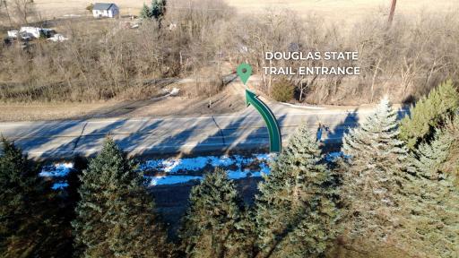 Direct access to the Douglas State Trail located just across the street.