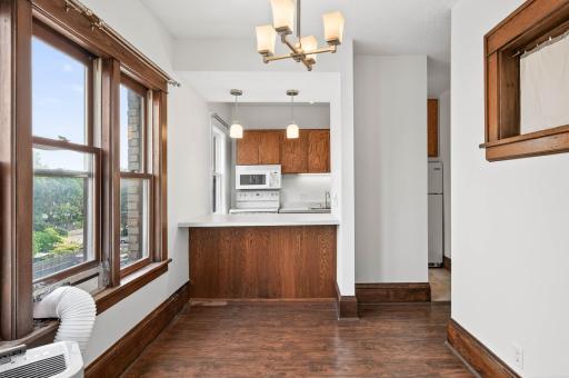 View of the kitchen from the informal dining room