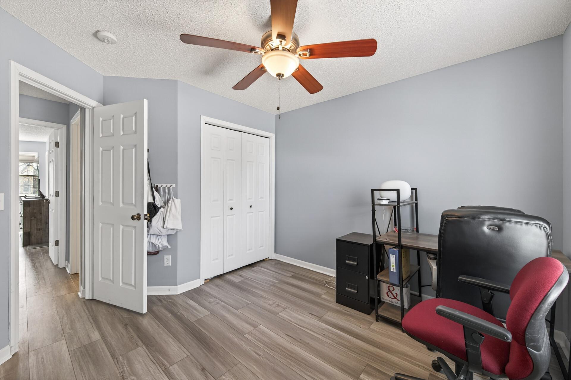 Alternate view showcases closet space and convenient hallway access.