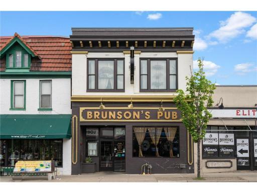 Brunson's Pub and local shops.