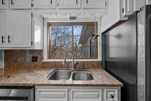 Window overlooks the deck