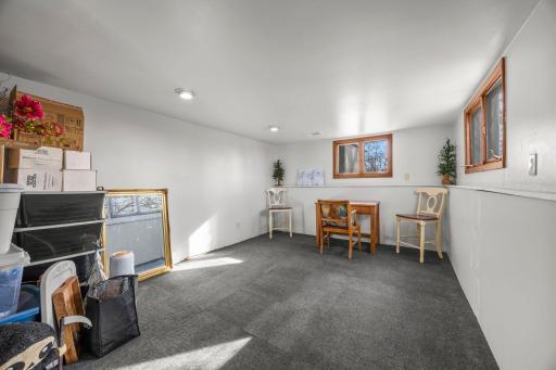 Lower level office with daylight lookout windows